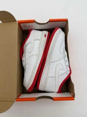 Nike Air Force 1 Mid 2 Toddler Size 9C Red White Sneakers Easy On Off New